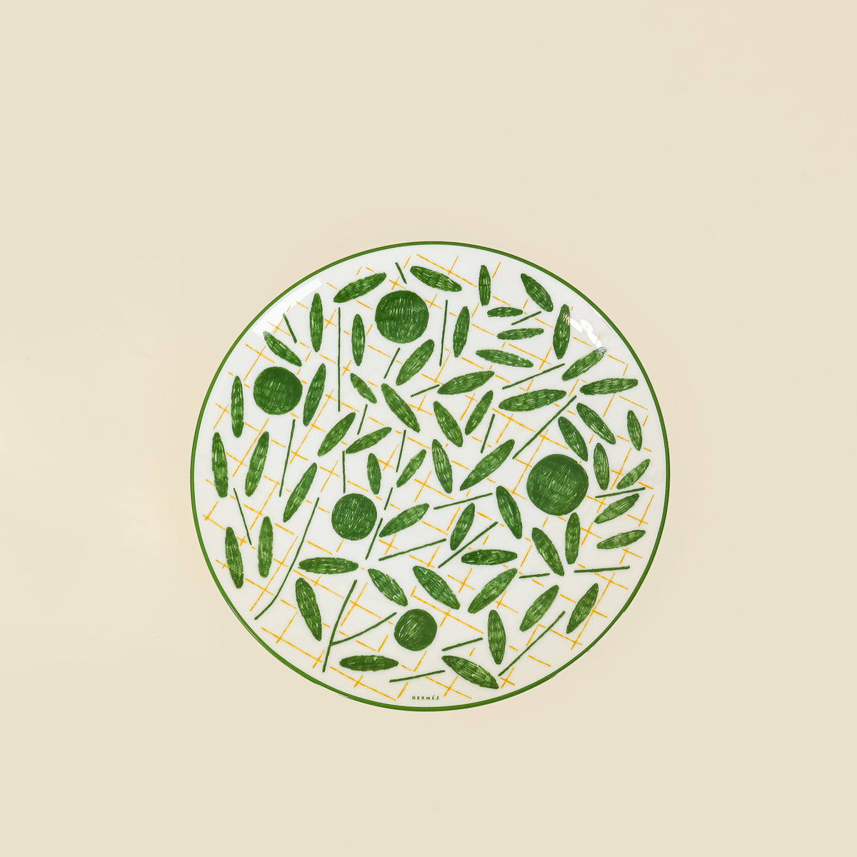 Hermes Porcelain A Walk in the Garden Dessert Plate (Set of 4)