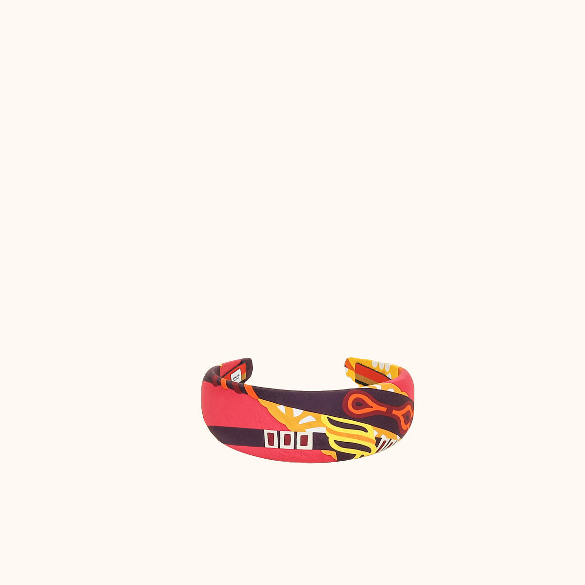 Hermes Multicolor Fantaisie d'Etriers Gina Silk Twill Headband