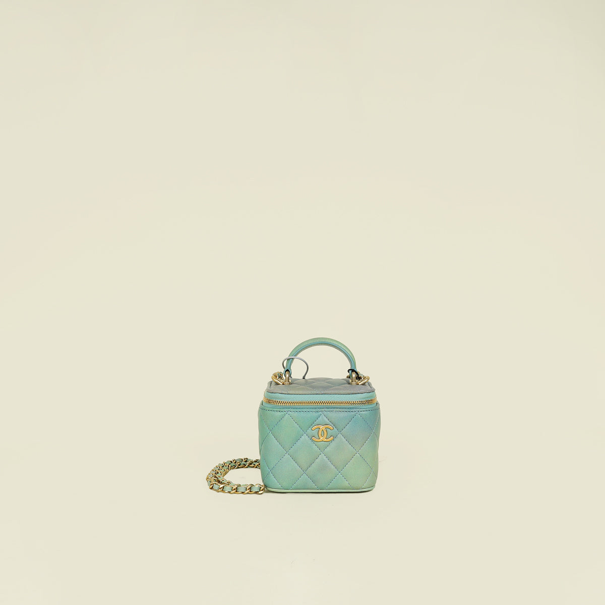 Chanel Bicolor Ombre Mini Chain Vanity Top Handle Bag