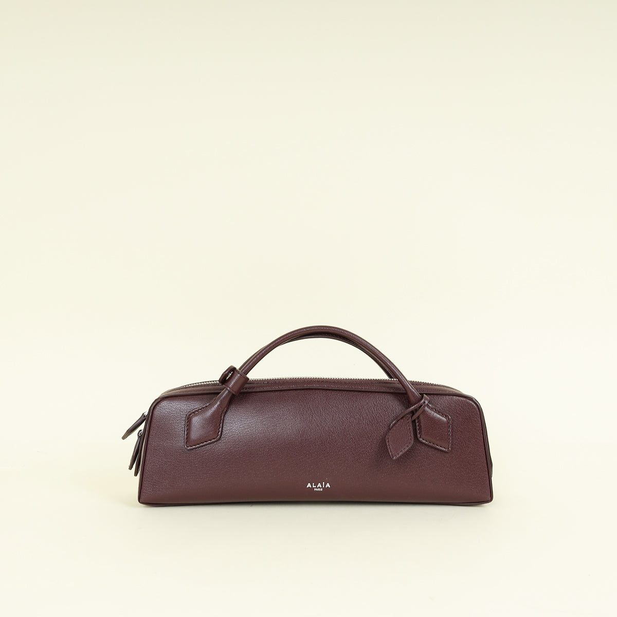 Alaia Burgundy Le Teckel Clutch Bag