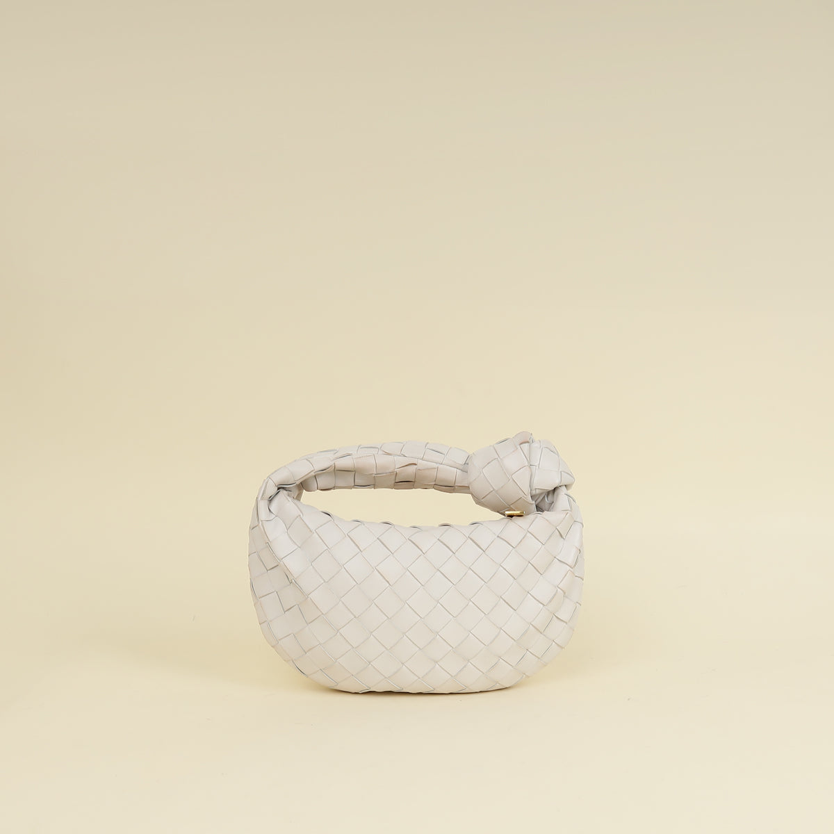 Bottega Veneta White Intrecciato Mini Jodie Bag