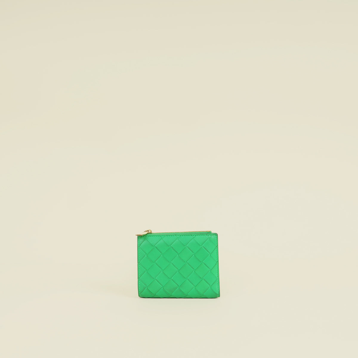 Bottega Veneta Parakeet Intrecciato Small Bi-Fold Wallet