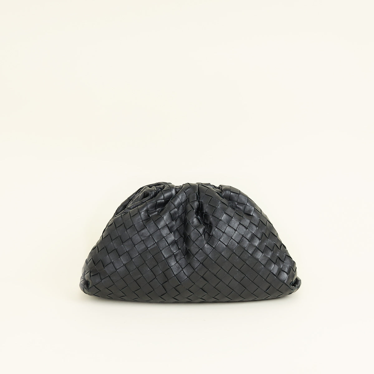 Bottega Veneta Black Intrecciato The Pouch Clutch Bag