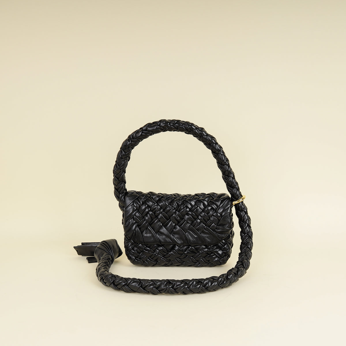 Bottega Veneta Black Kalimero Città Small Shoulder Bag