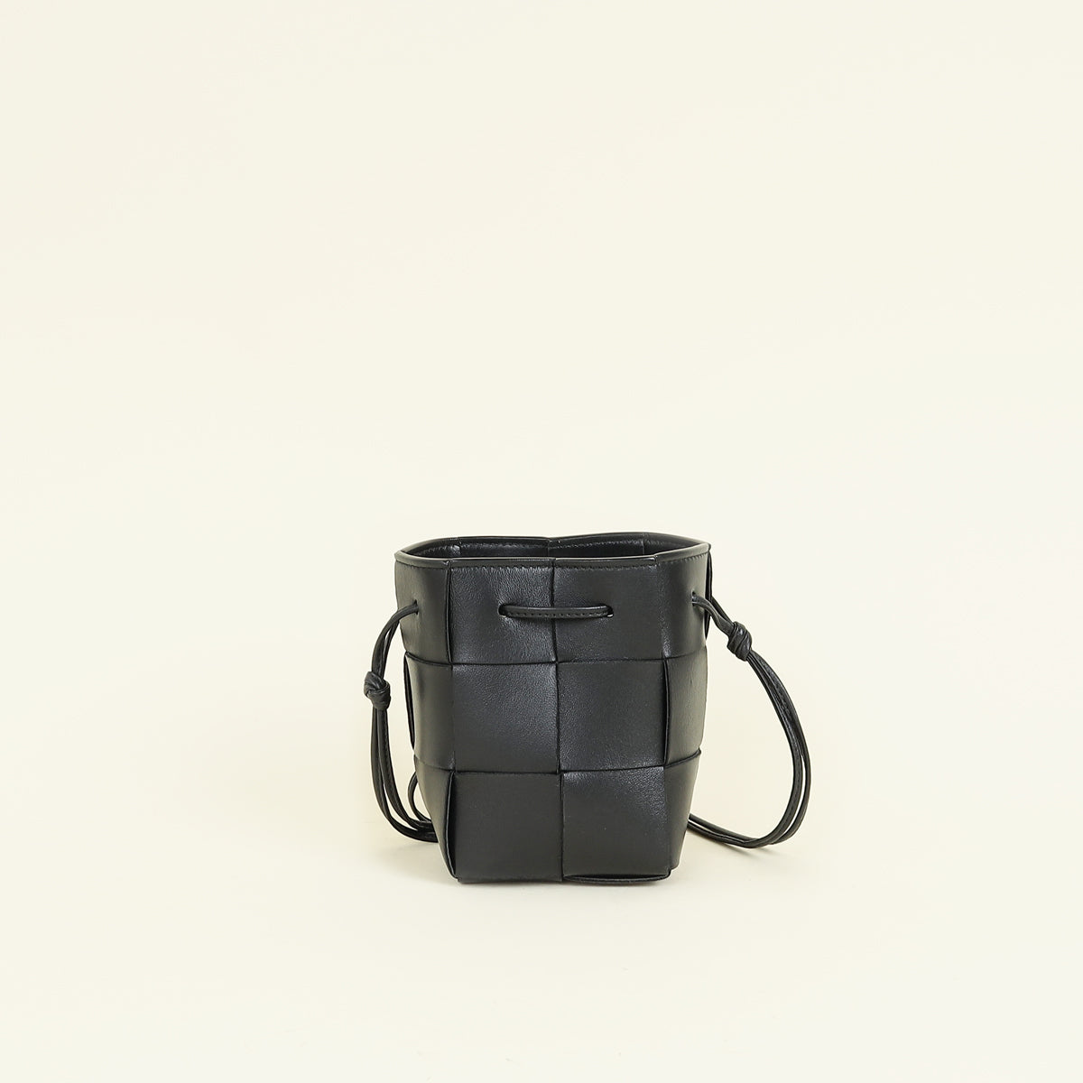 Bottega Veneta Black Mini Cassette Bucket Bag
