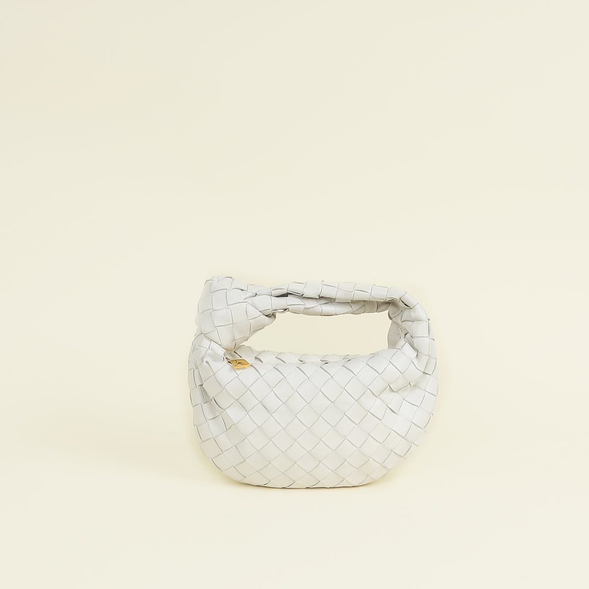 Bottega Veneta White Intrecciato Mini Jodie Bag