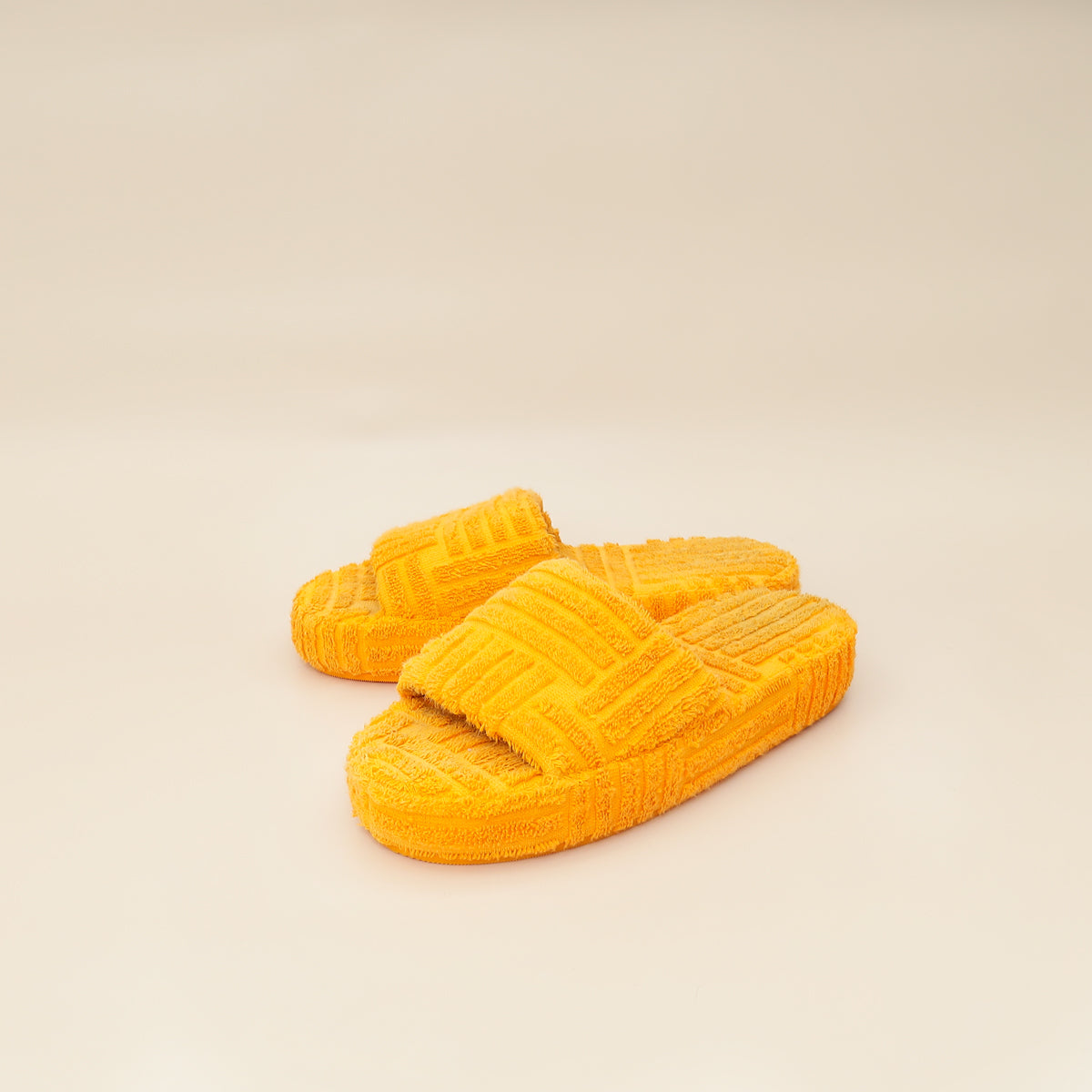 Bottega Veneta Orange Resort Sponge Slides 37