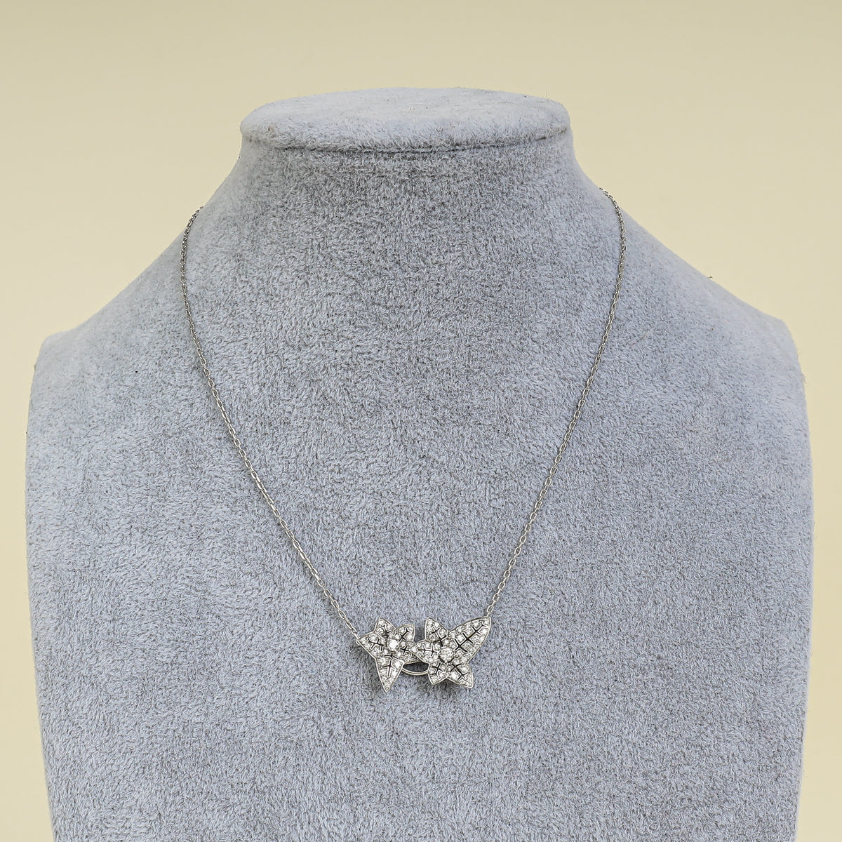 Boucheron 18K White Gold Lierre de Paris Diamond Necklace
