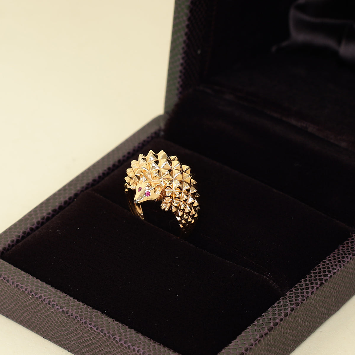 Boucheron 18K Pink Gold Animaux de Collection "Hans the Hedgehog" Ring Small Model 53