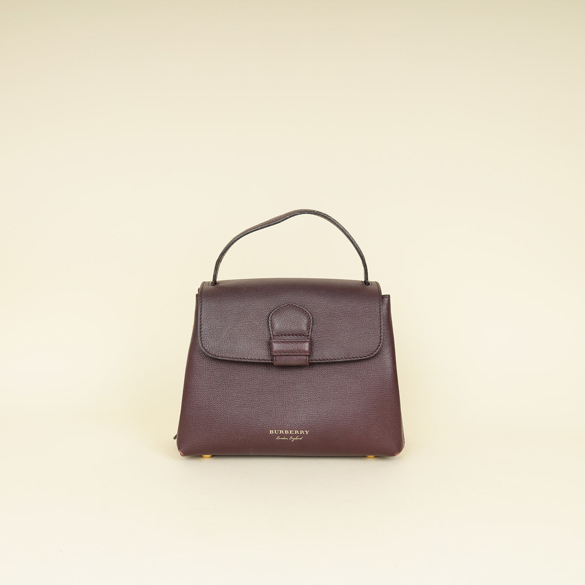 Burberry Burgundy Camberley Top Handle Bag