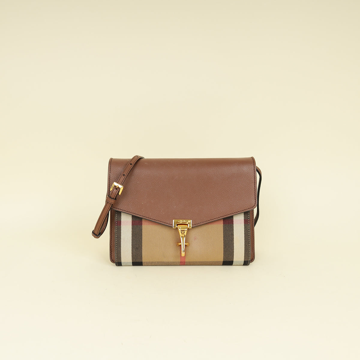 Burberry Brown House Check Macken Crossbody Bag