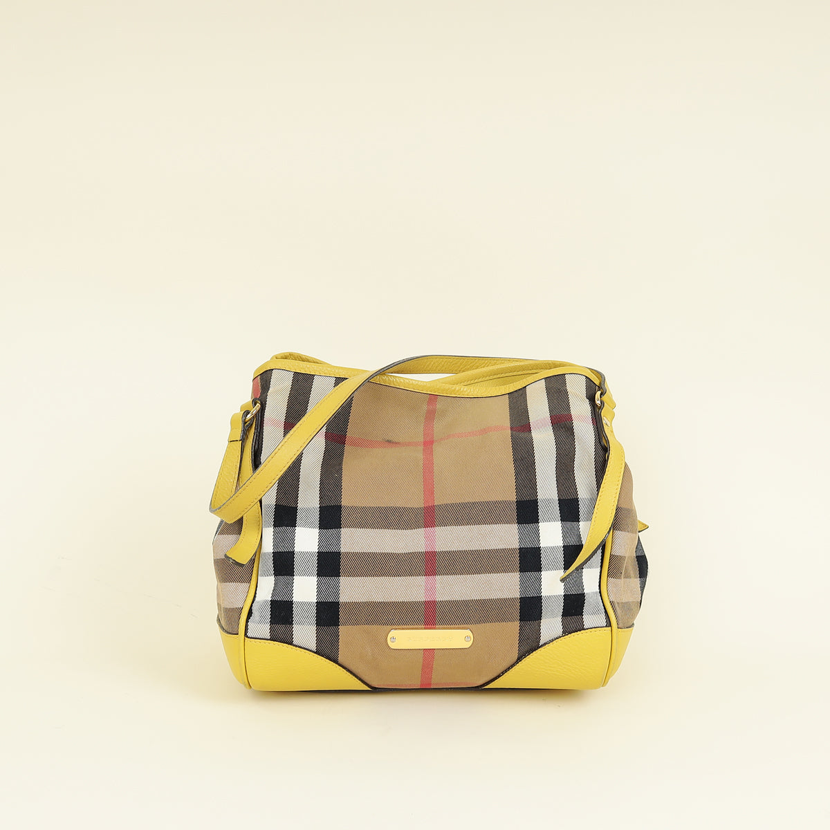 Burberry Bicolor House Check Canterbury Tote Bag