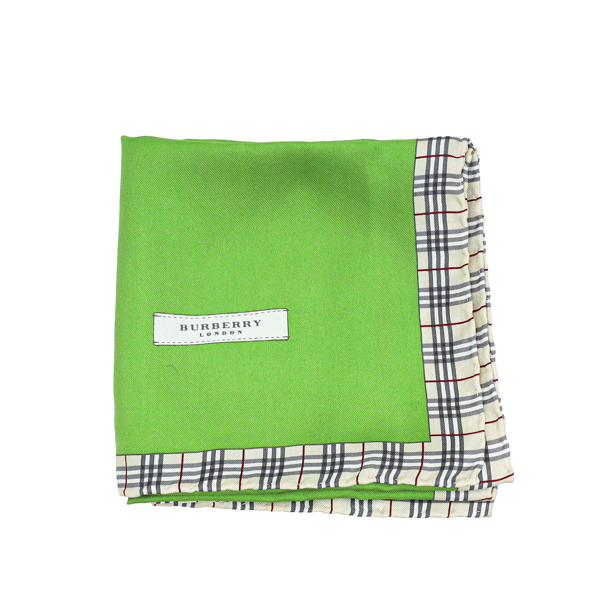 Burberry Green Nova Check Silk Scarf
