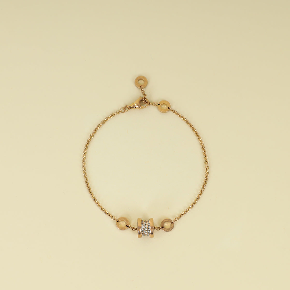 Bvlgari 18K Pink Gold Diamond B. Zero 1 Bracelet