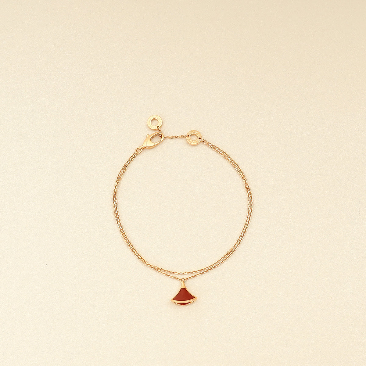 Bvlgari 18K Rose Gold Carnelian Diva's Dream Bracelet