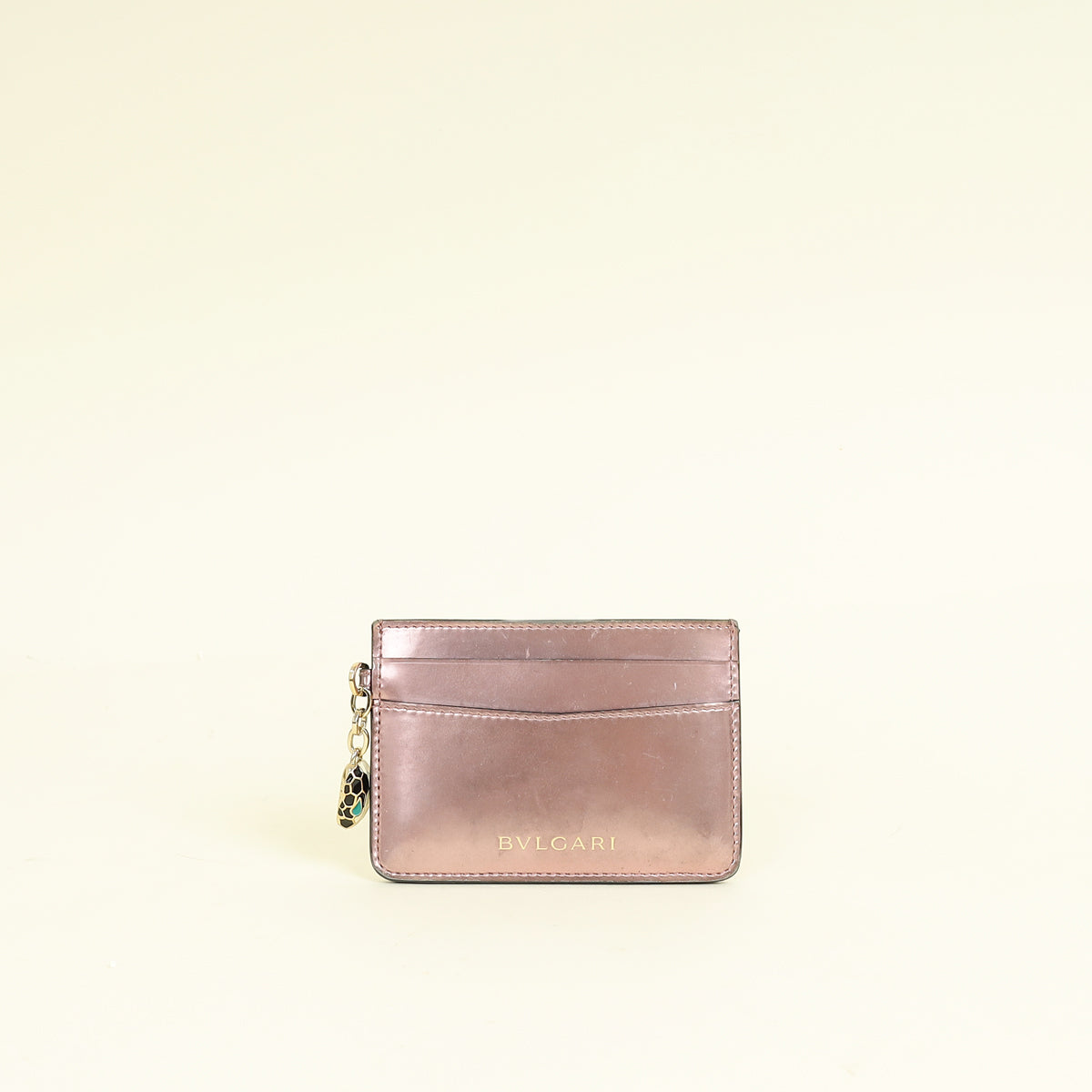Bvlgari Rose Gold Serpenti Forever Card Holder