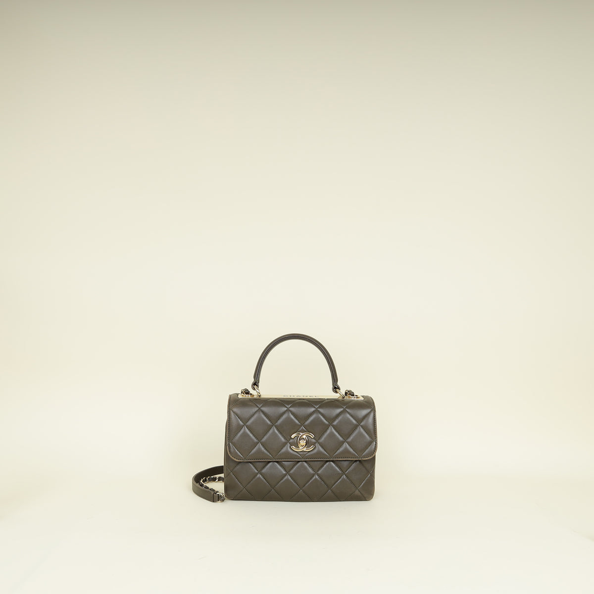 Chanel Olive CC Trendy Top Handle Bag