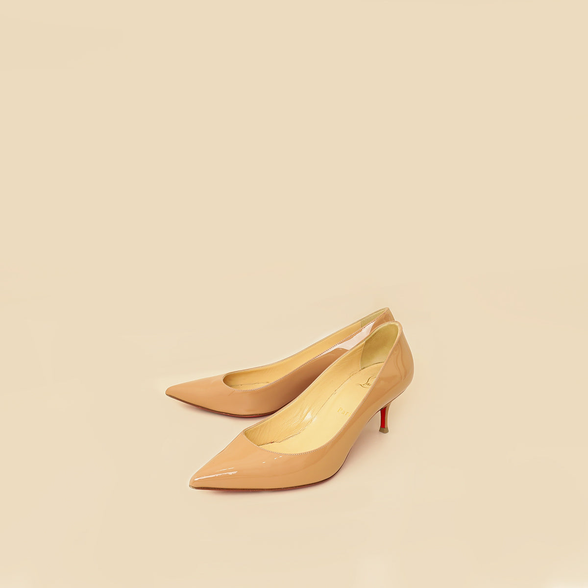 Christian Louboutin Nude Kate 60 Pumps 37.5