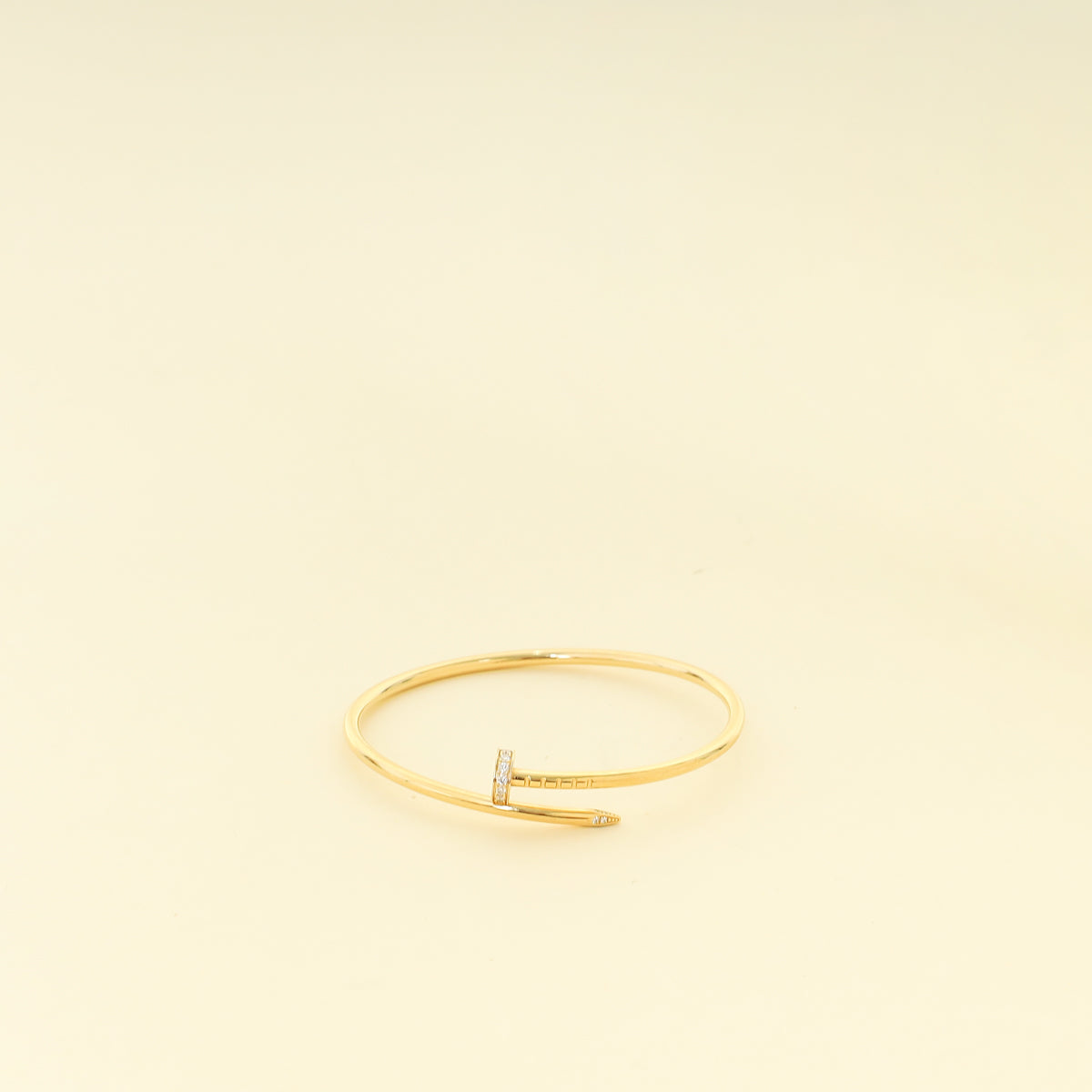 Cartier 18K Yellow Gold Juste Un Clou Diamond Small Model Bracelet 15