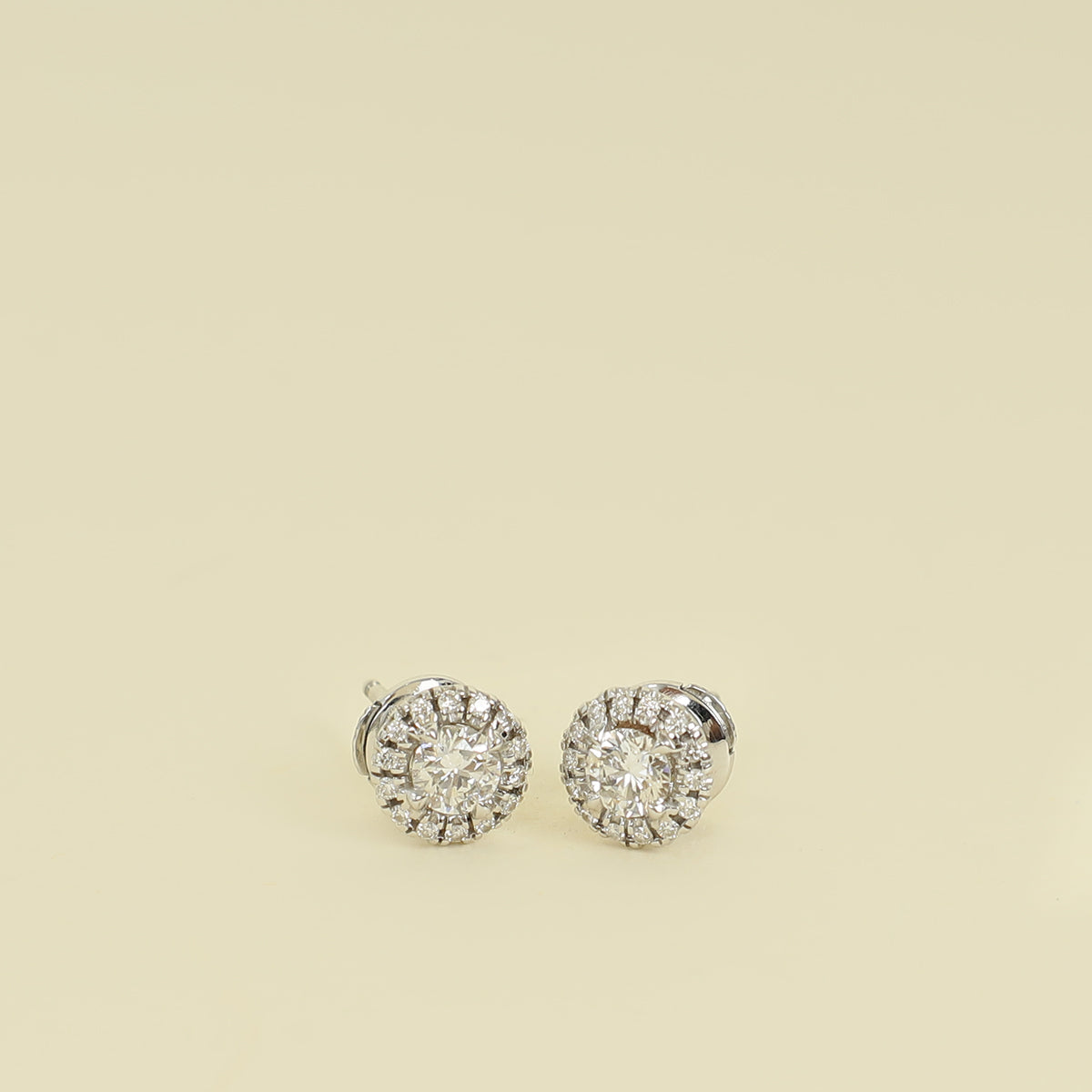Cartier 18K White Gold Diamond Destinée Stud Earrings