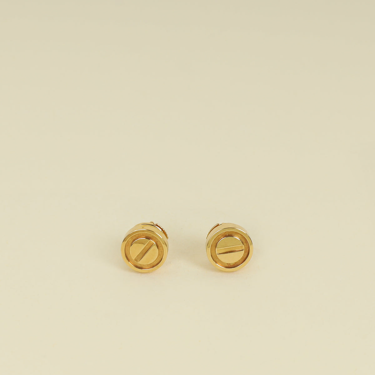 Cartier 18K Yellow Gold Love Stud Earrings