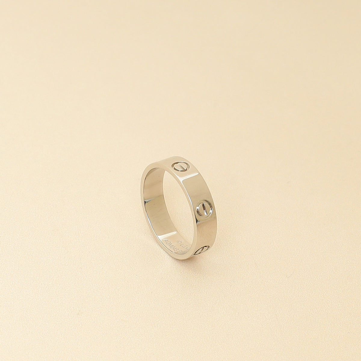 Cartier Platinum Classic Model Love 5.5mm Ring 63