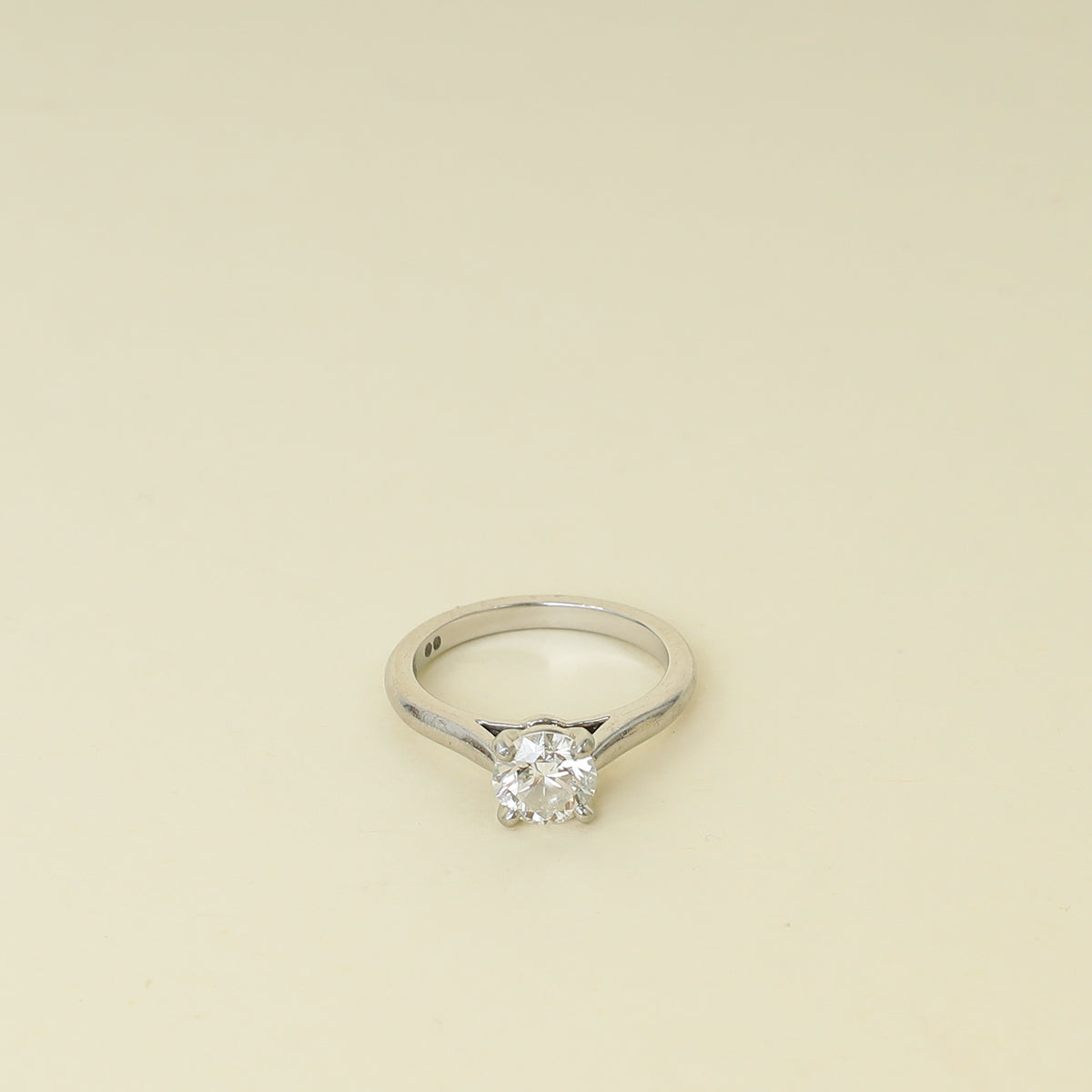 Cartier Platinum 1895 Solitaire Brilliant-Cut Diamond Ring 51