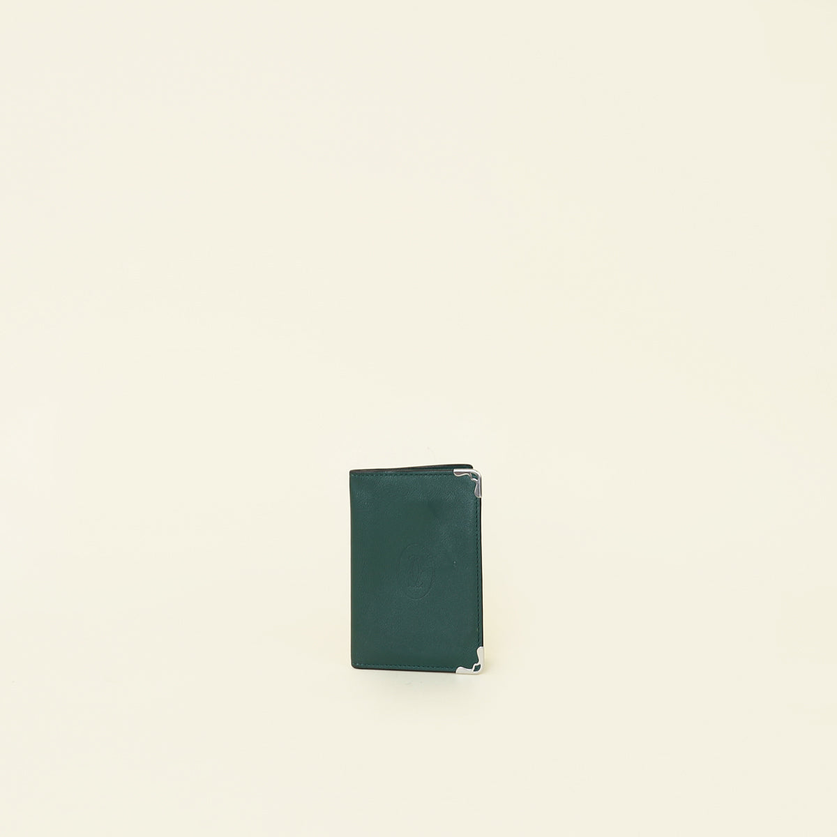Cartier Dark Green Must De Cartier Card Holder Wallet