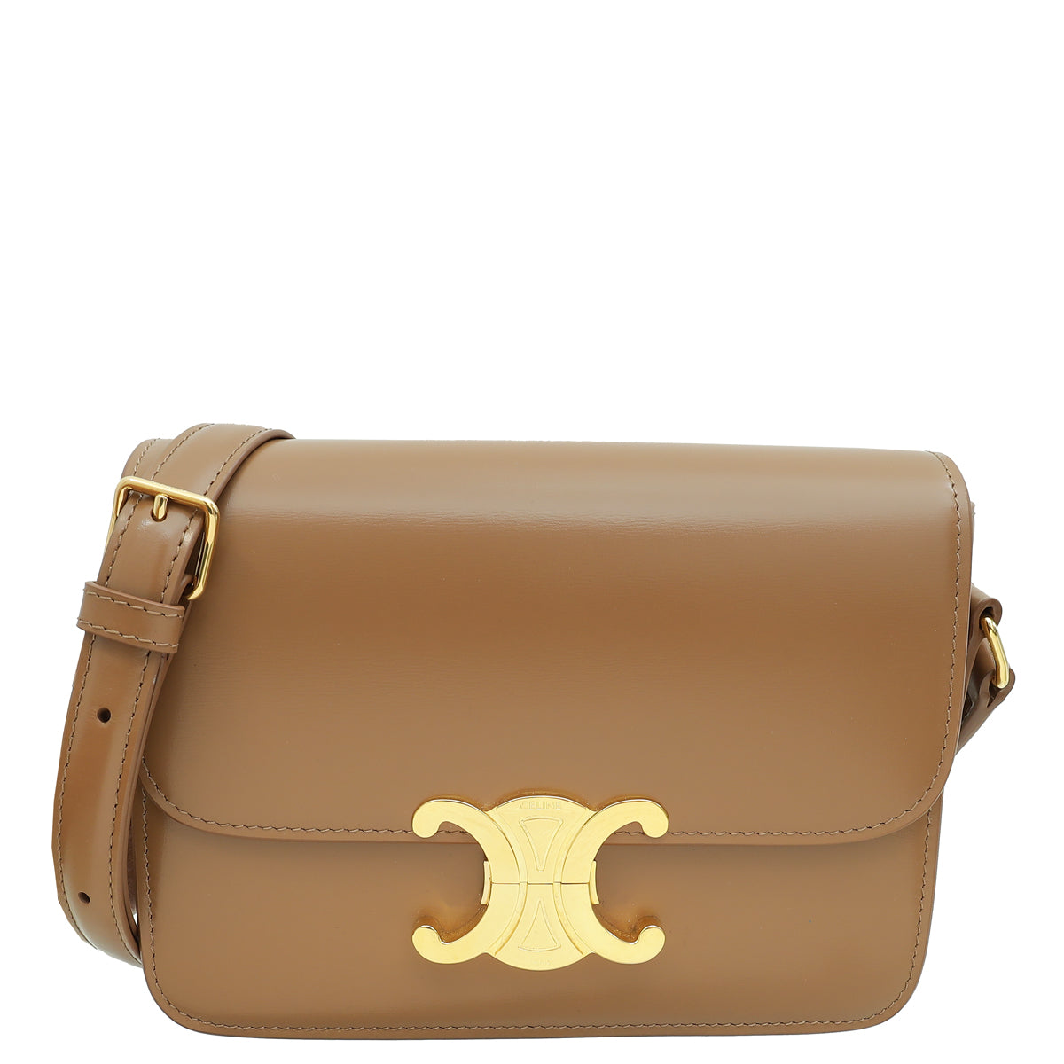 Celine Brown Triomphe Teen Shoulder Bag