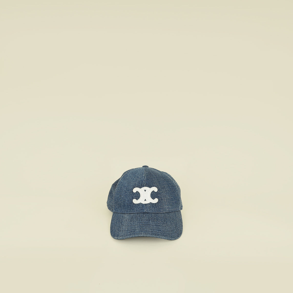 Celine Blue Denim Union Wash Triomphe Baseball Hat