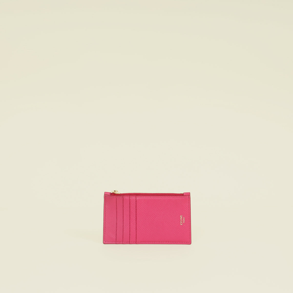 Celine Hot Pink Zipped Flat Card Holder