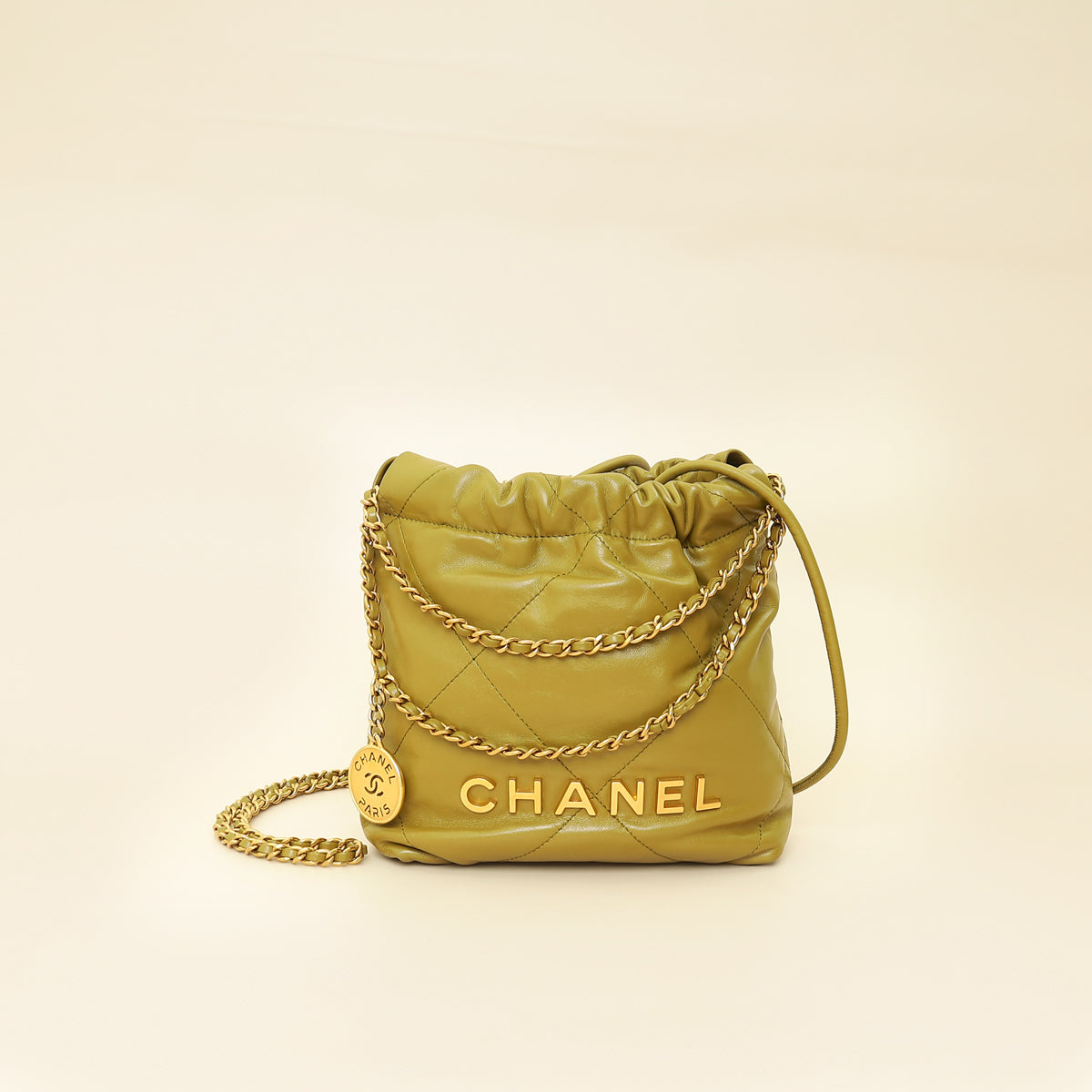 Chanel Olive Shiny 22 Mini Bag