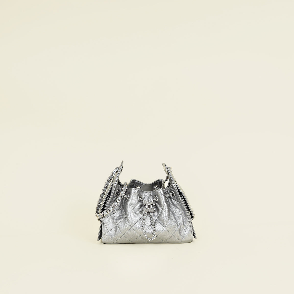 Chanel Metallic Dark Silver 25 Mini Bag