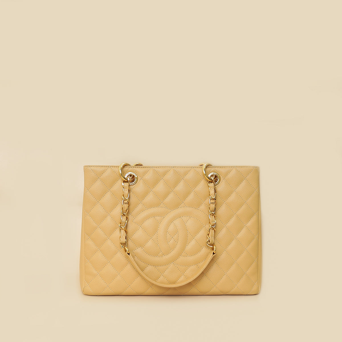 Chanel Beige Grand Shopping Tote "GST" Medium Bag