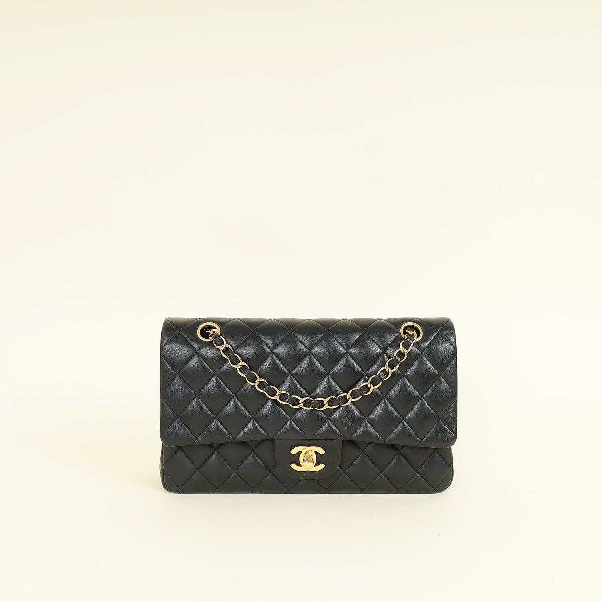 Chanel Black Classic Double Flap Medium Bag