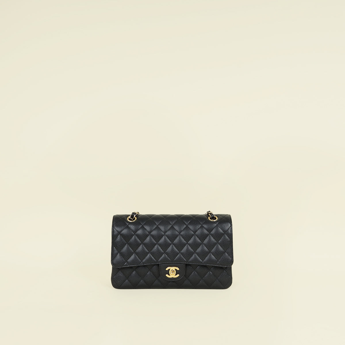 Chanel Black Classic Double Flap Medium Bag
