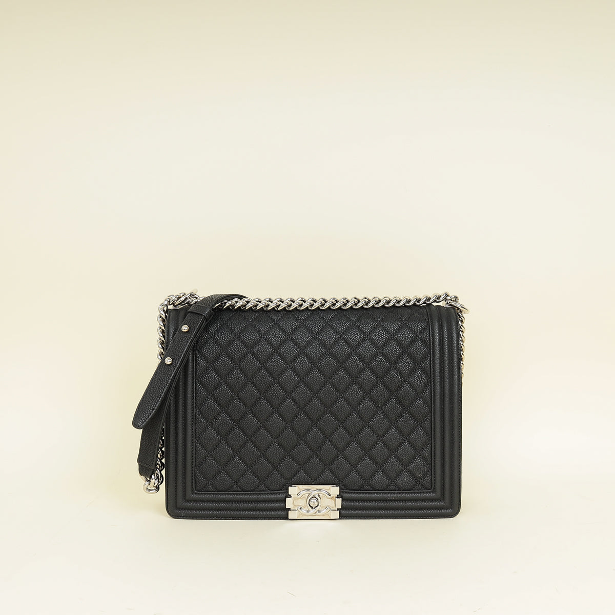 Chanel Black Le Boy Nubuck Large Bag