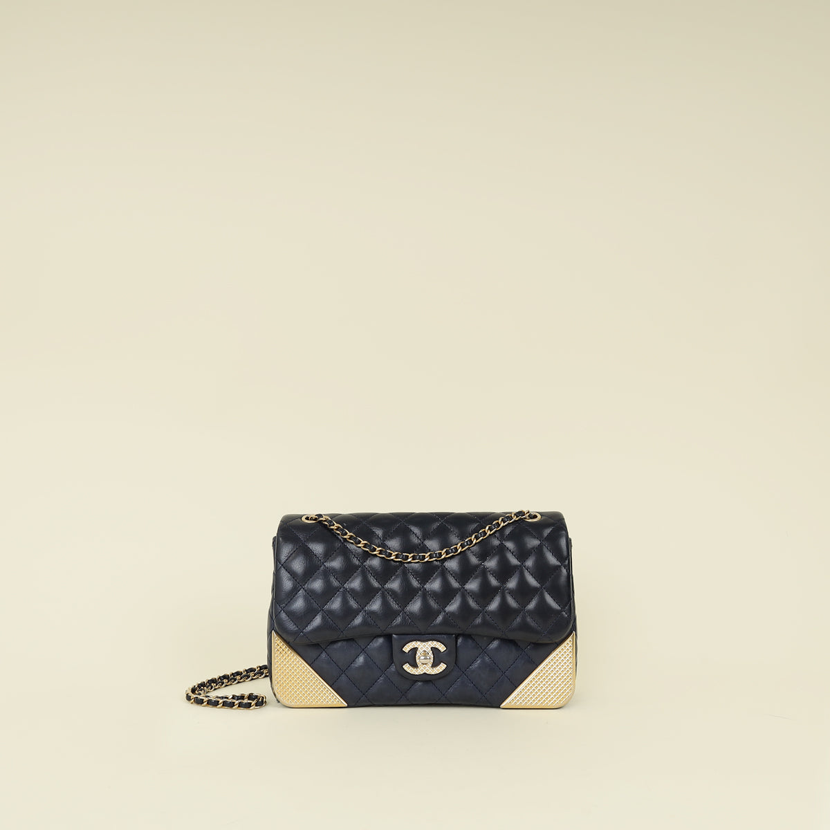 Chanel Navy Rock The Corner Flap Bag