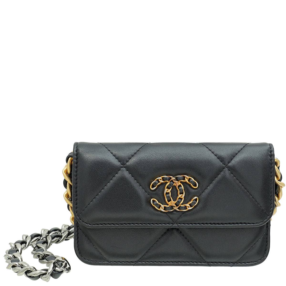 Chanel Black 19 Mini Wallet on Chain