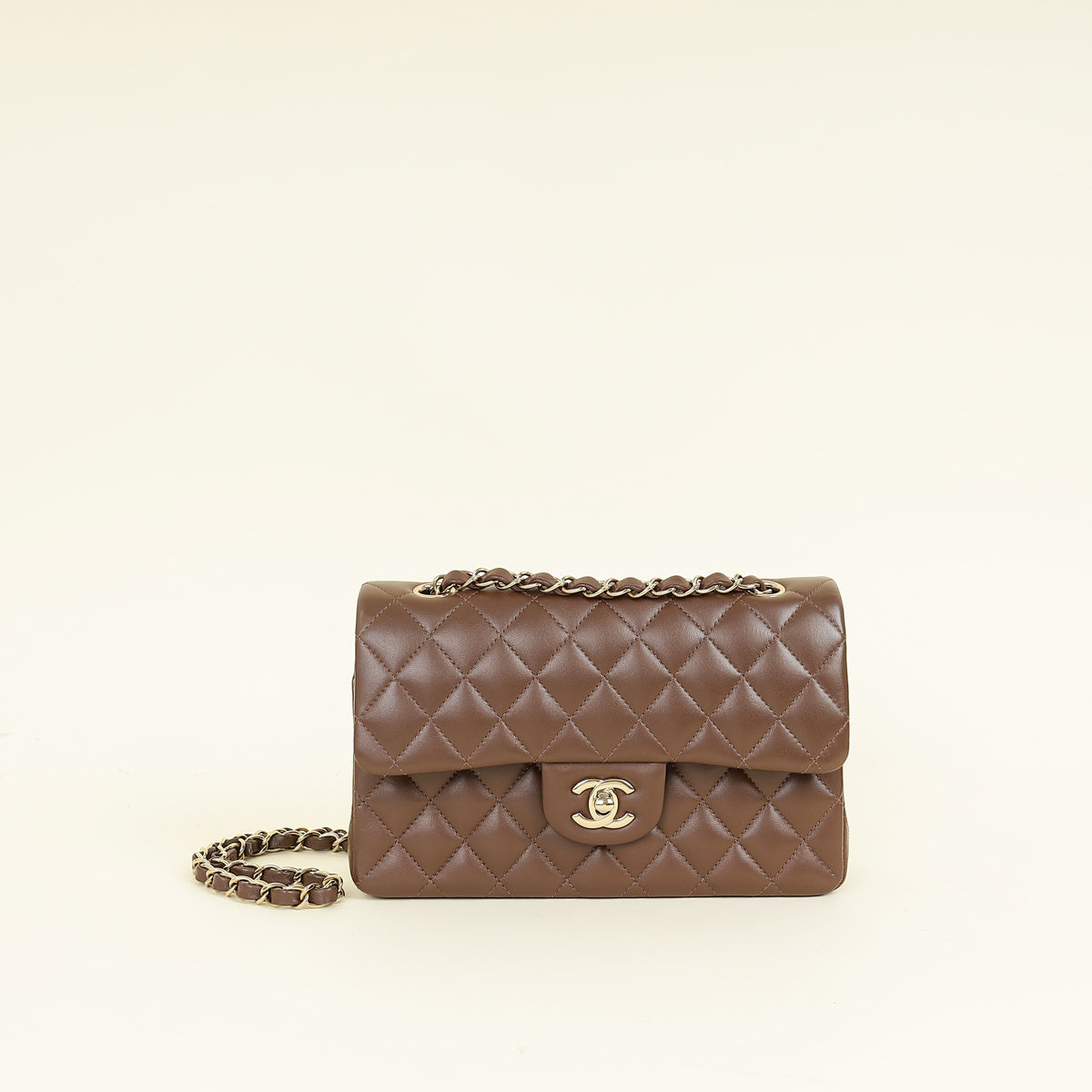 Chanel Brown CC Classic Double Flap Small Bag