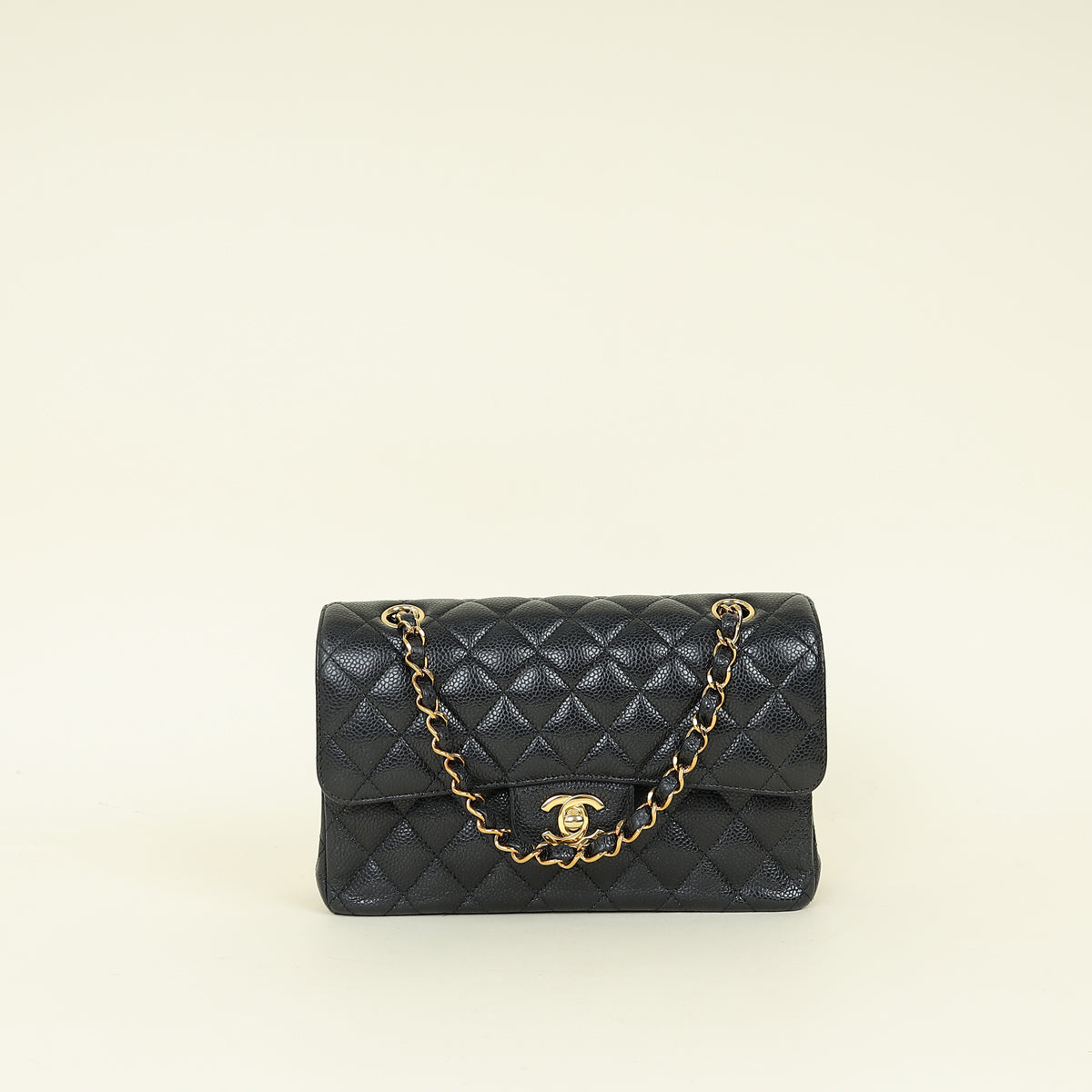 Chanel Black CC Classic Double Flap Small Bag