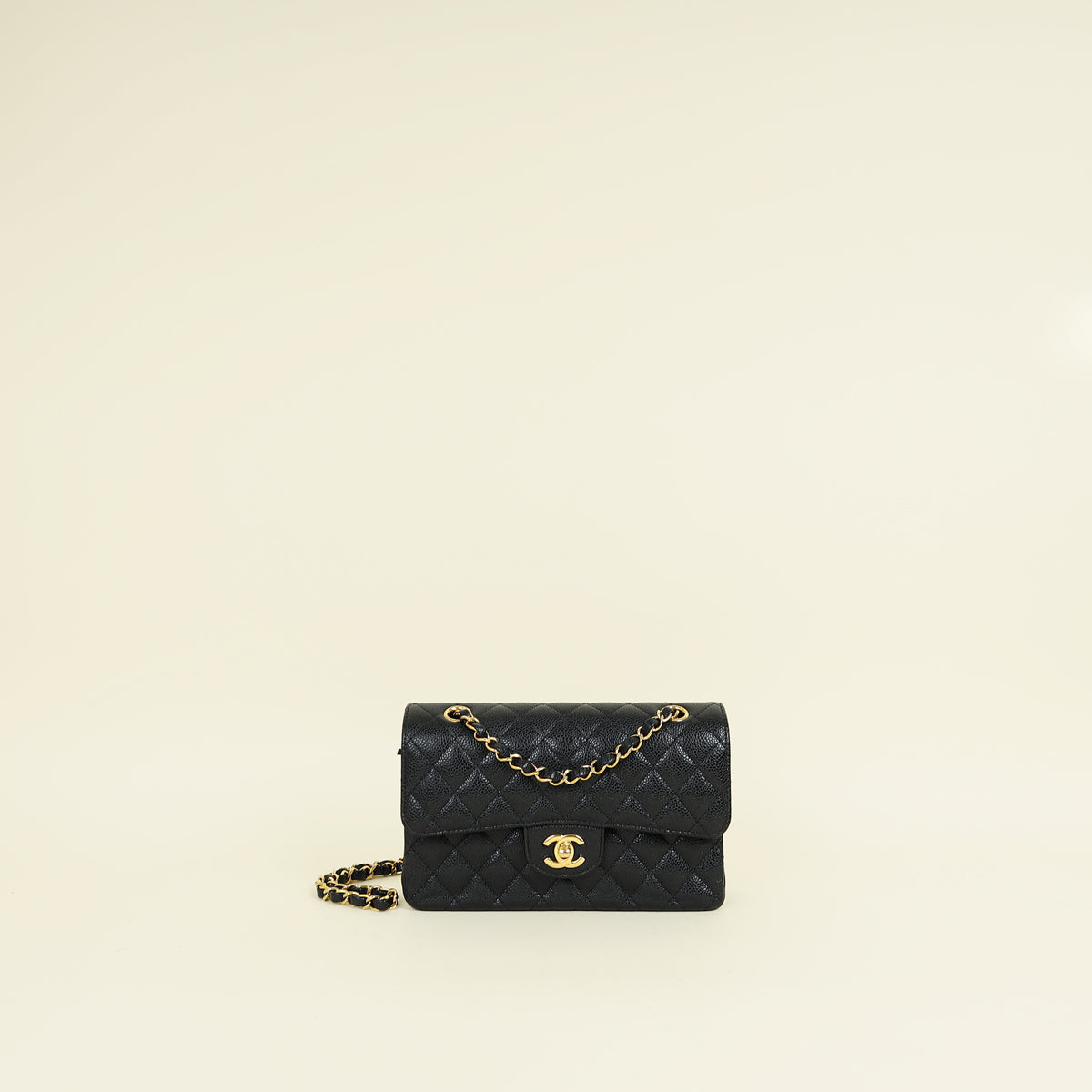 Chanel Black CC Classic Double Flap Small Bag