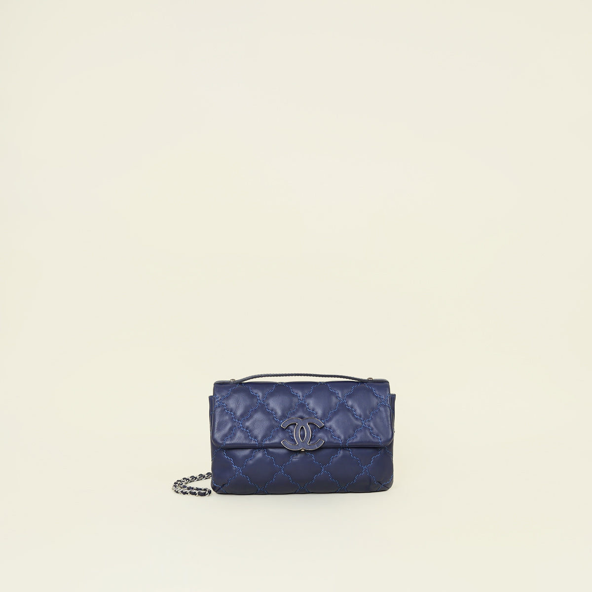 Chanel Blue Mini Hampton Flap Shoulder Bag