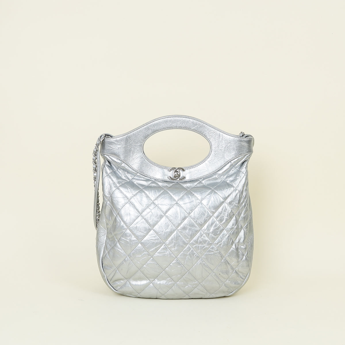Chanel Metallic Silver 31 Shopping Bag