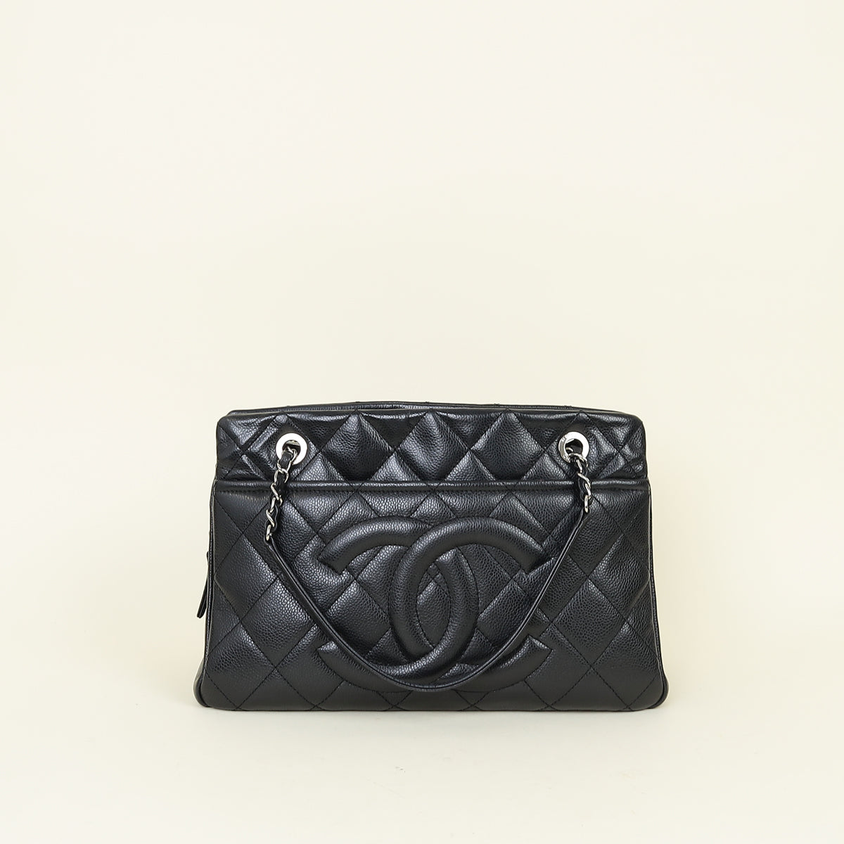 Chanel Black CC Timeless Soft Tote Medium Bag
