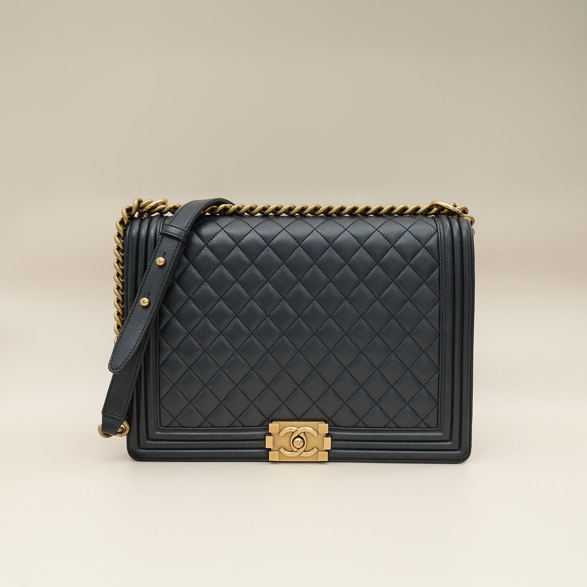 Chanel Black Le Boy Quilted Large Bag
