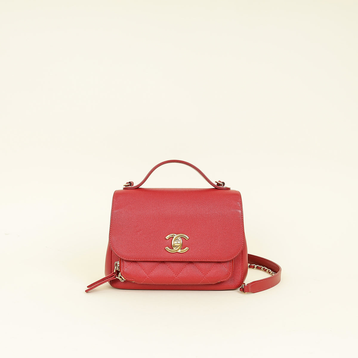 Chanel Red CC Business Affinity Small Flap Bag