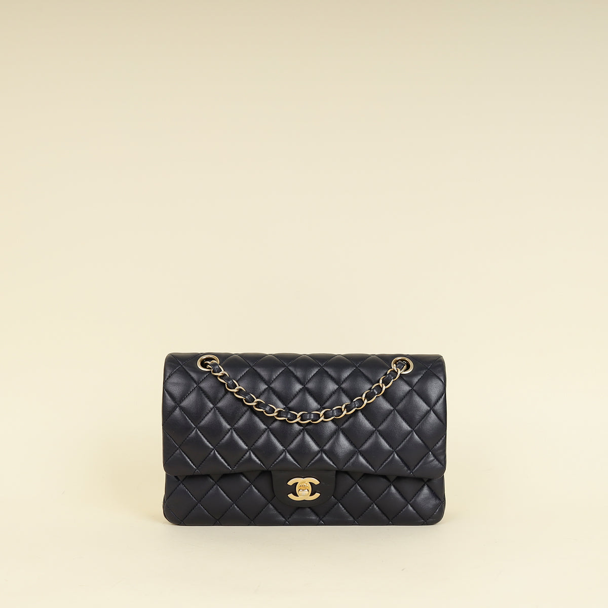 Chanel Indigo Blue CC Classic Double Flap Medium Bag