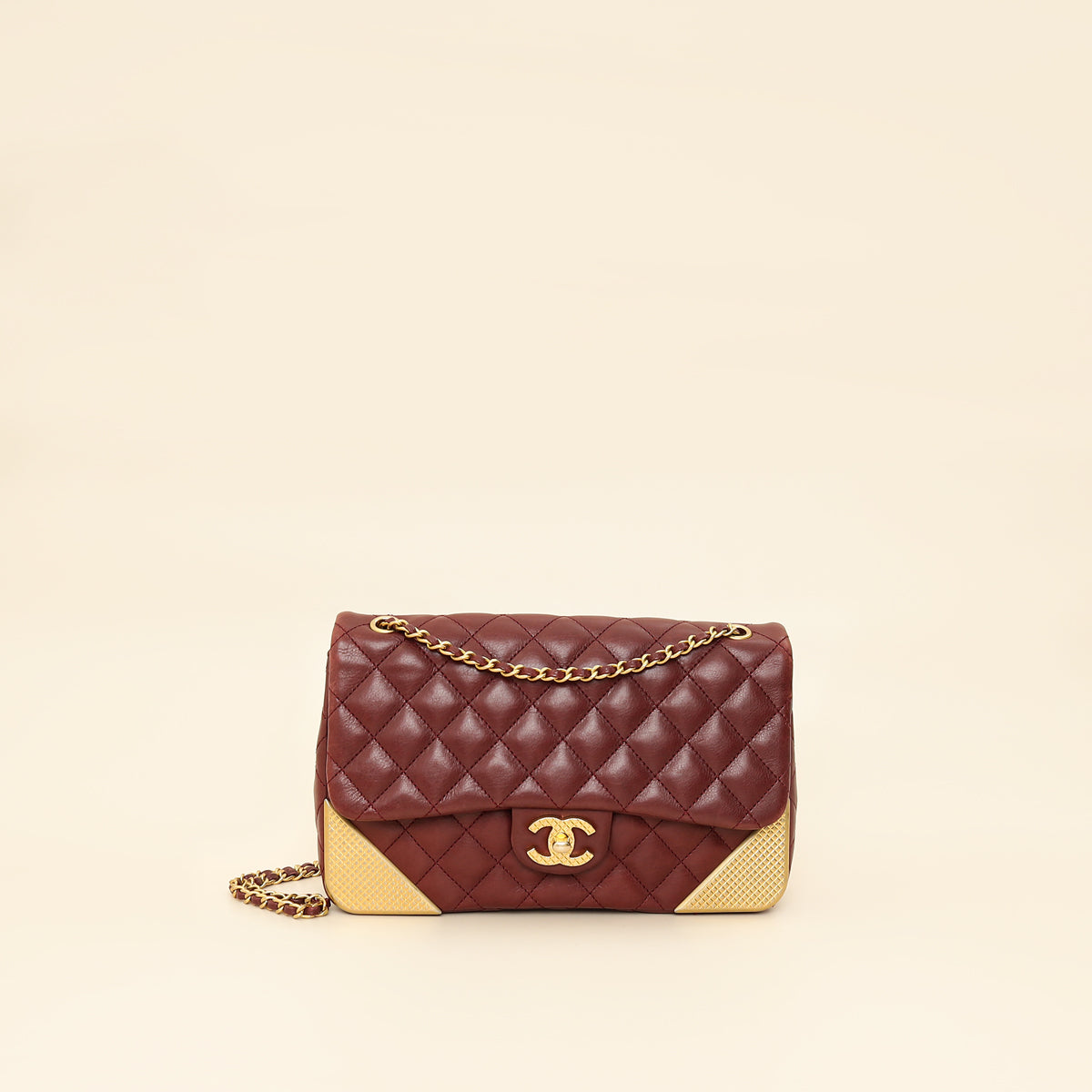 Chanel Burgundy CC Rock The Corner Flap Bag