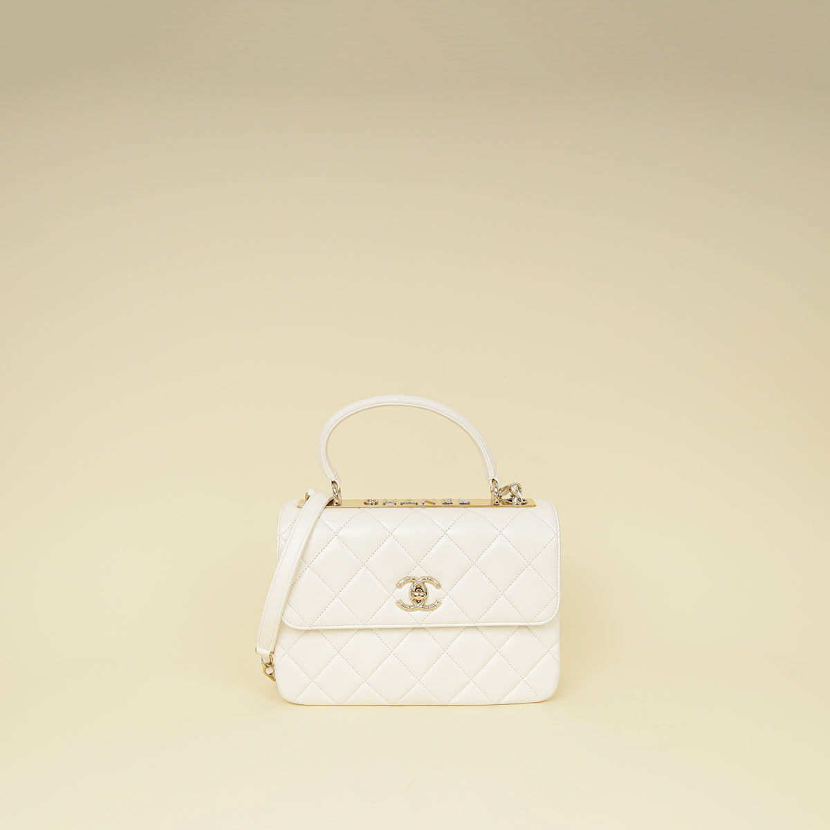 Chanel White Trendy Flap Bag